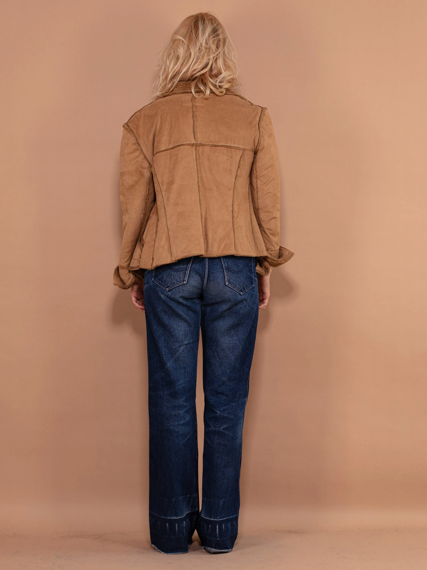 Vintage 00's Women Velour Jacket In Brown 2 Vintage 00's Women Velour Jacket In Brown - Image 2