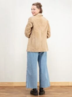 Vintage 70's Women Suede Blazer Jacket -Northern Grip Elizabete03 26