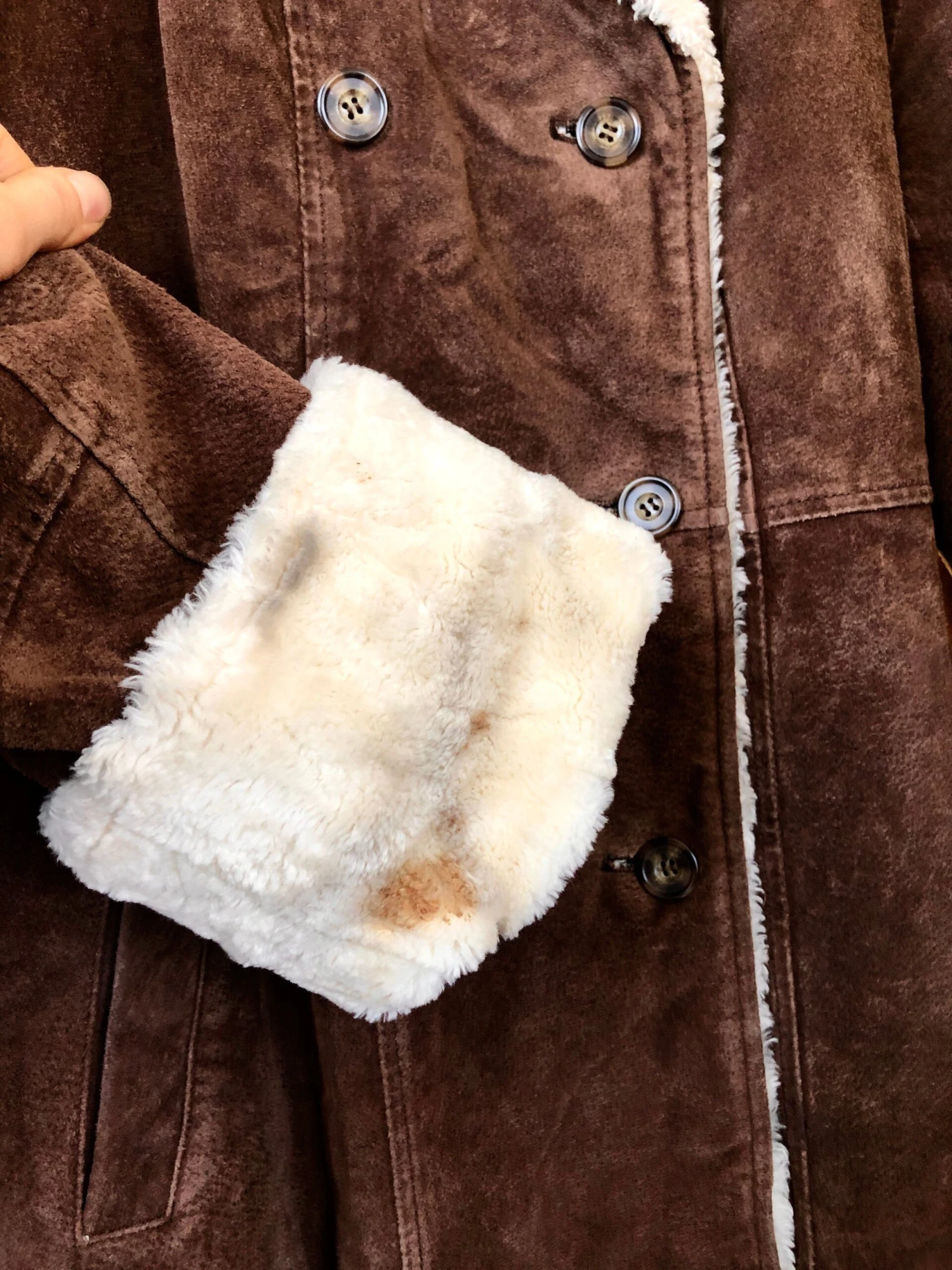 Vintage 90's Women Suede Coat In Brown 5 Vintage 90's Women Suede Coat In Brown - Image 5