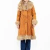 Vintage 70's Penny Lane Sheepskin Coat In Brown