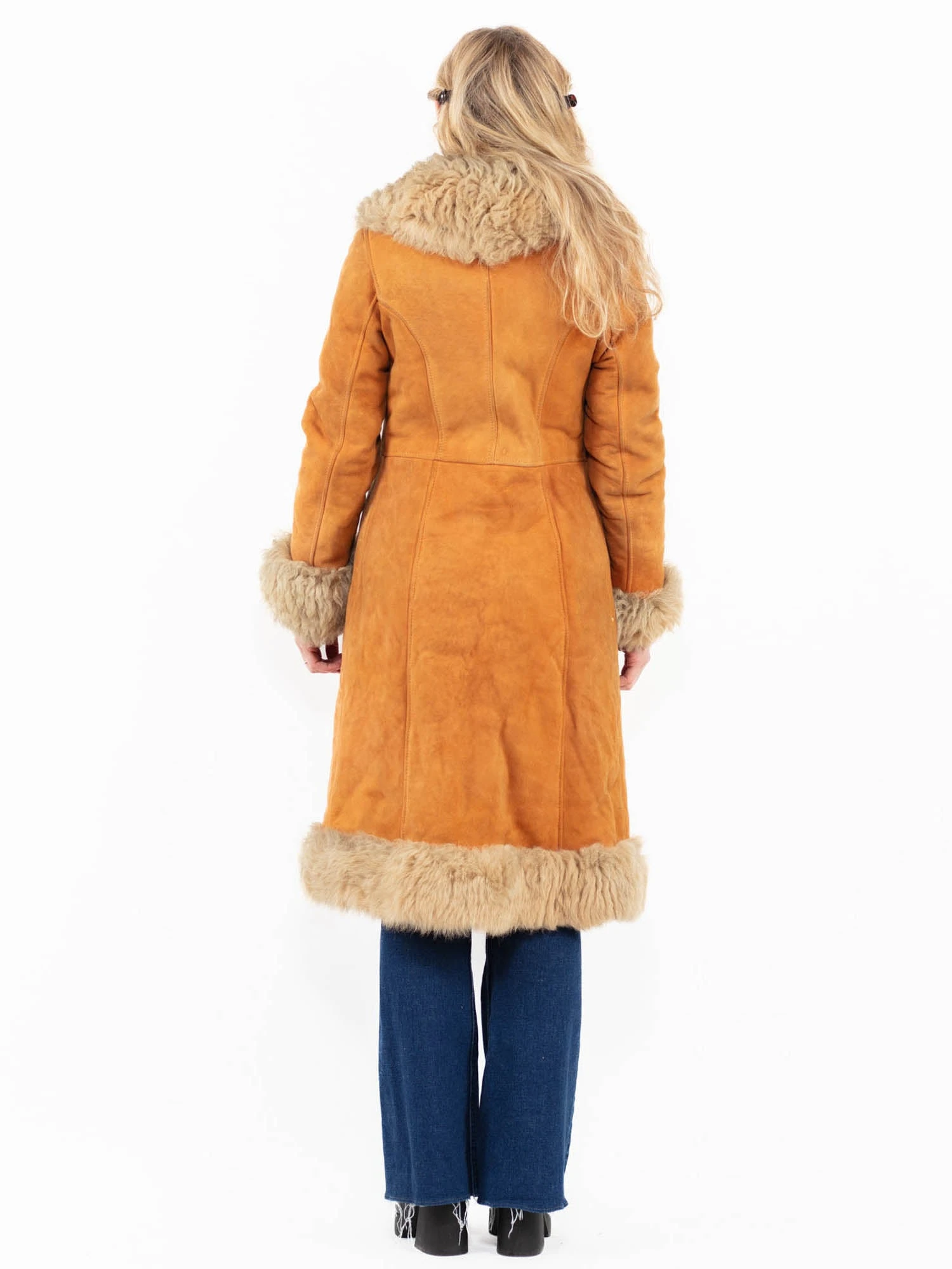 Vintage 70's Penny Lane Sheepskin Coat In Brown 2 Vintage 70's Penny Lane Sheepskin Coat In Brown - Image 2