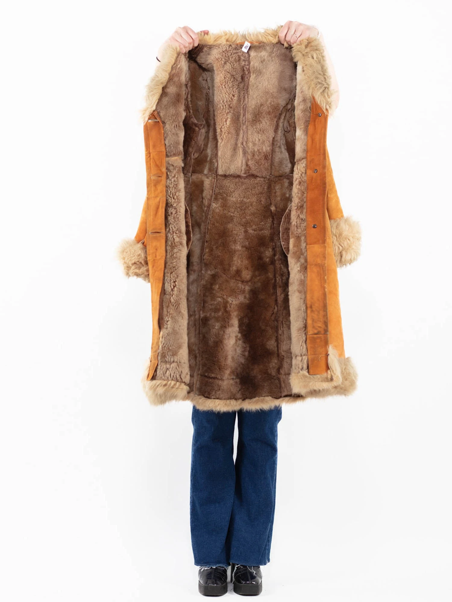 Vintage 70's Penny Lane Sheepskin Coat In Brown 4 Vintage 70's Penny Lane Sheepskin Coat In Brown - Image 4