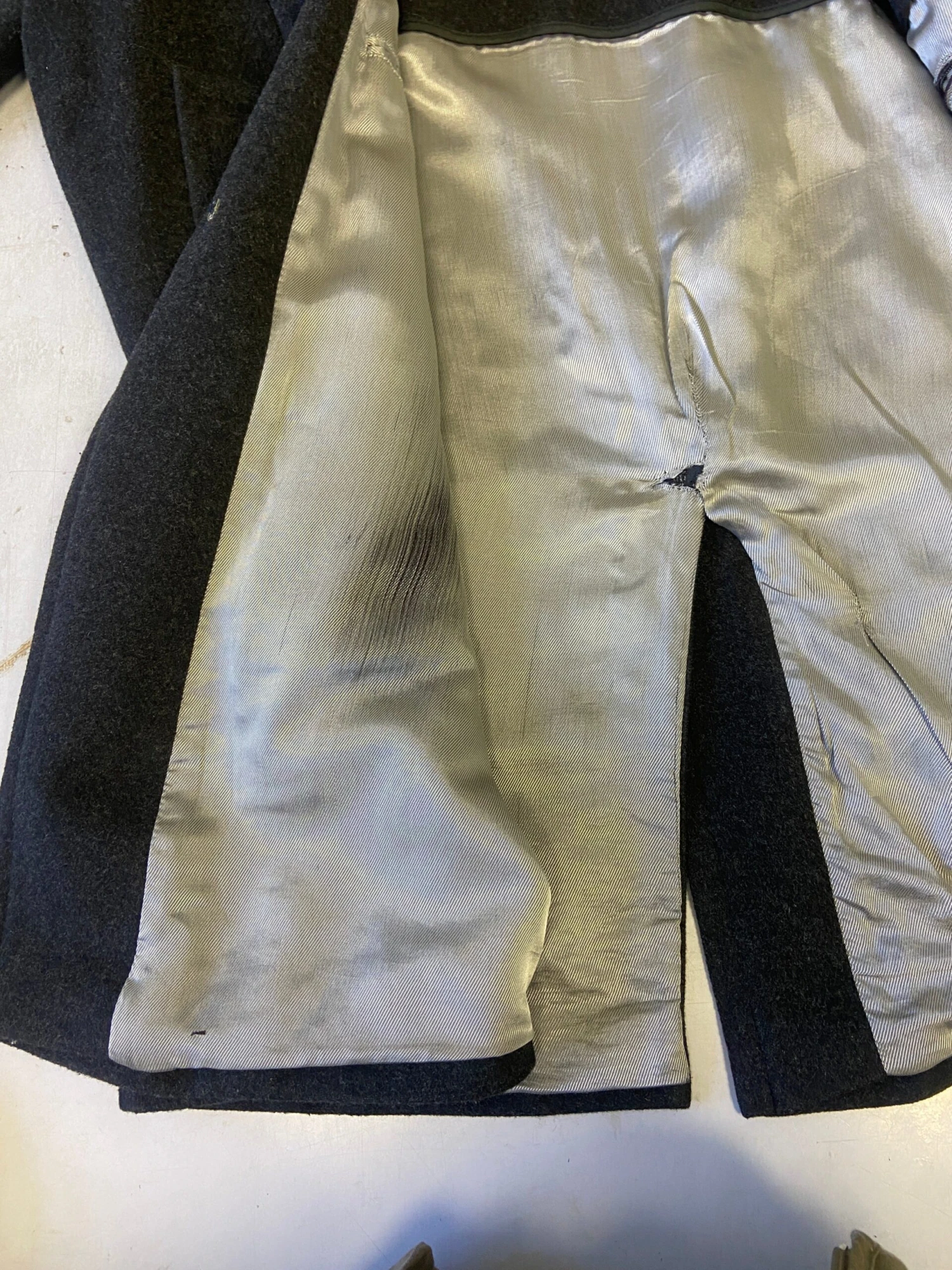 Vintage 90's Men Wool Blend Coat In Gray 6 Vintage 90's Men Wool Blend Coat In Gray - Image 6