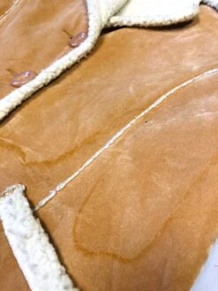 Vintage 90's Women Faux Sheepskin Coat In Light Brown -Northern Grip IMG 8641