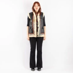 Vintage 60's Women Sheepskin Vest In Black -Northern Grip KVADRATS 8 310351fd 0efc 4f36 ac34 d380dbb3c0dc