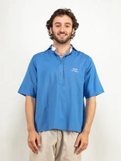Vintage Men 90's Blue Polo Shirt