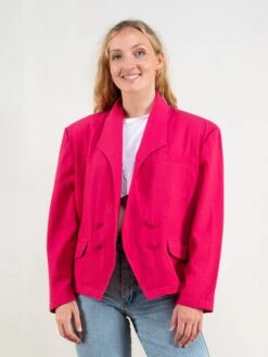Vintage 90's Women Pink Blazer Jacket -Northern Grip Monta05M 205