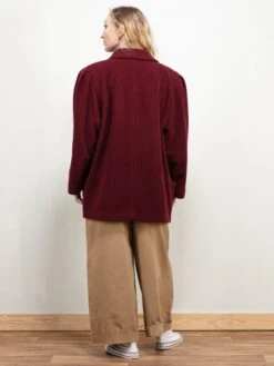 Vintage 90's Women Red Wool Peacoat 9 Vintage 90's Women Red Wool Peacoat -Northern Grip Monta11M 212