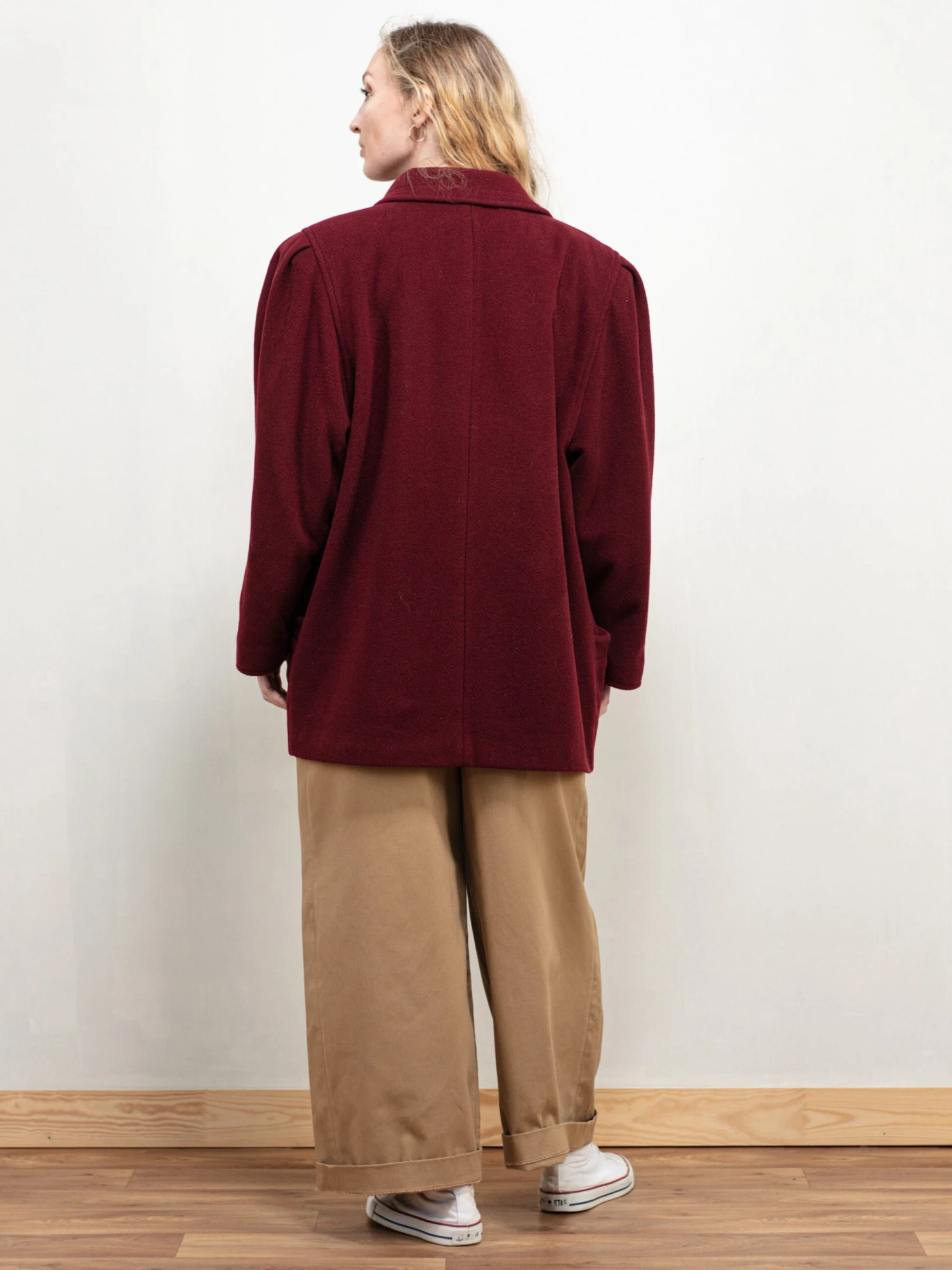 Vintage 90's Women Red Wool Peacoat 5 Vintage 90's Women Red Wool Peacoat - Image 5