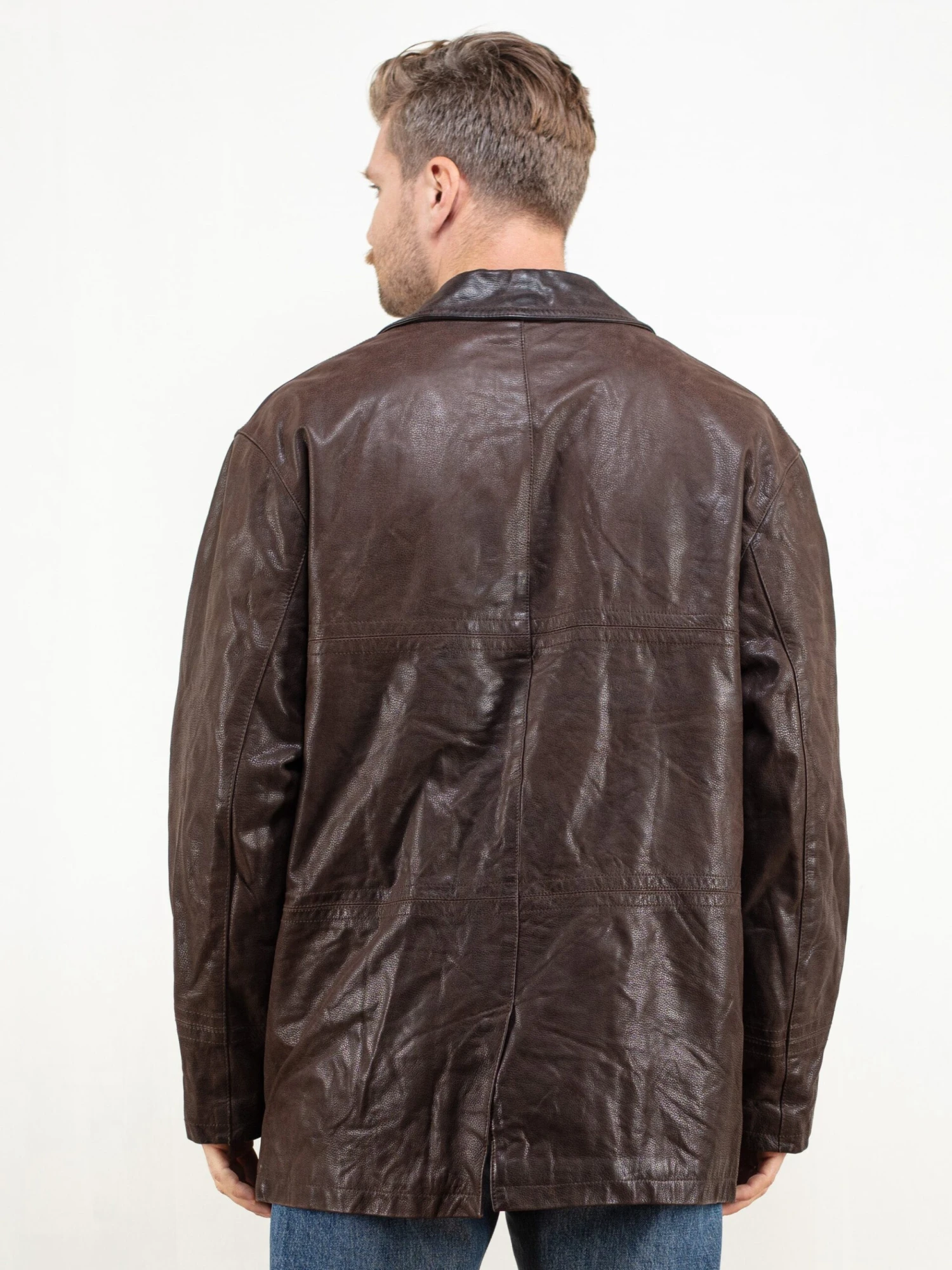 Vintage 90's Men Leather Jacket 3 Vintage 90's Men Leather Jacket - Image 3