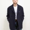 Vintage 80's Navy Blue Wool Coat