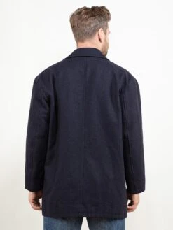 Vintage 80's Navy Blue Wool Coat -Northern Grip Raitis25M 179