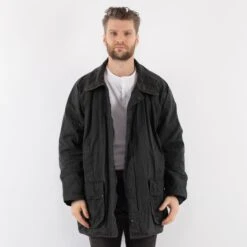 Vintage 90's Men Waxed Canvas Jacket In Gray 9 Vintage 90's Men Waxed Canvas Jacket In Gray -Northern Grip Square 0031