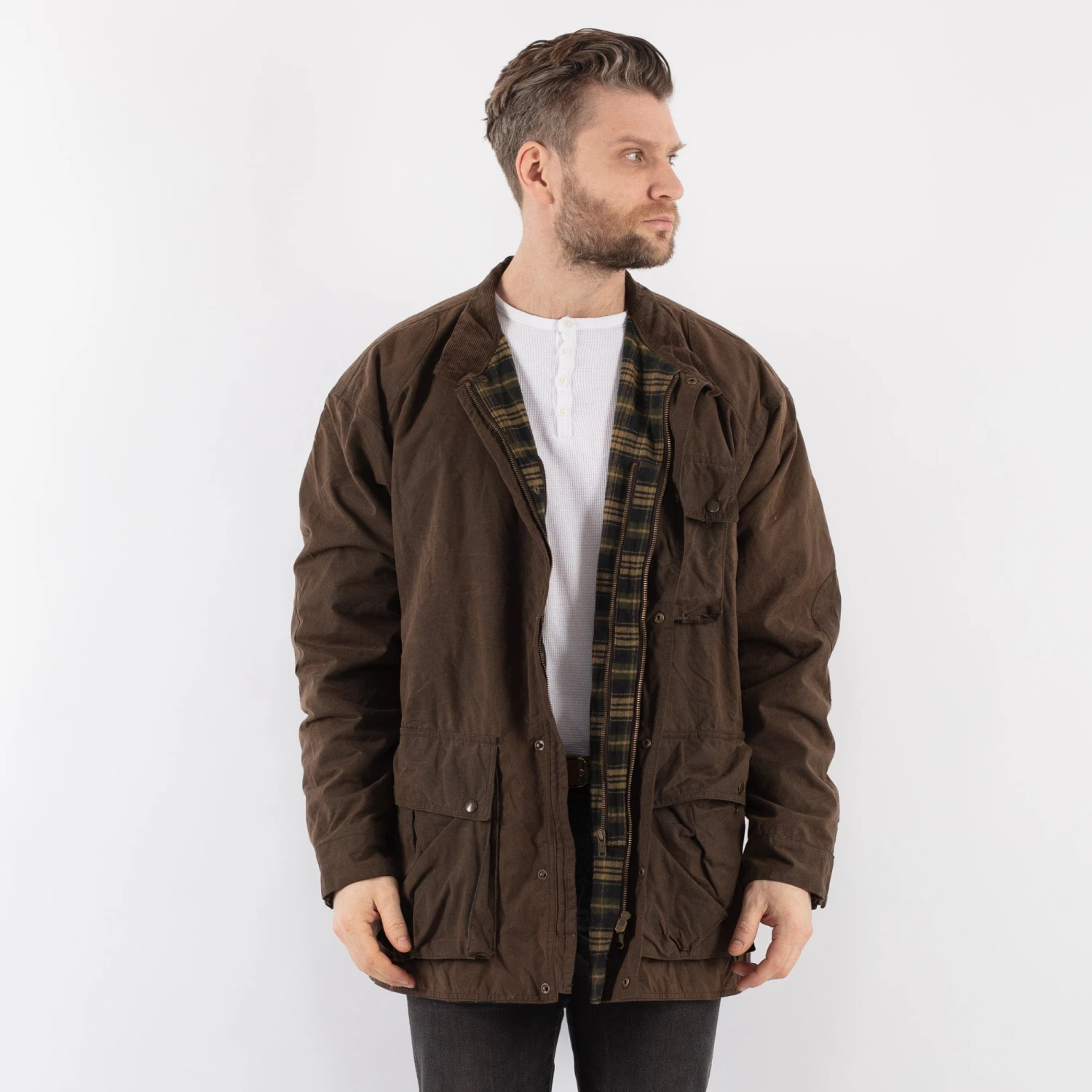 Vintage 90's Men Ralph Lauren Waxed Canvas Jacket In Brown 5 Vintage 90's Men Ralph Lauren Waxed Canvas Jacket In Brown - Image 5