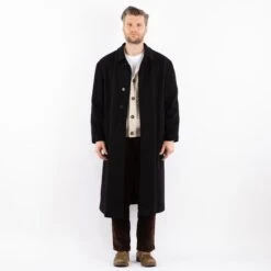 Vintage 90's Men Wool Blend Coat In Black -Northern Grip Square 0067 f242eb1b 0735 48fa b798 58ee237c3797