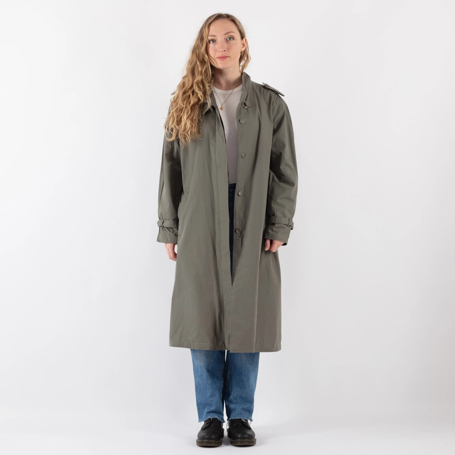 Vintage 90's Women Trench Coat In Khaki 5 Vintage 90's Women Trench Coat In Khaki - Image 5