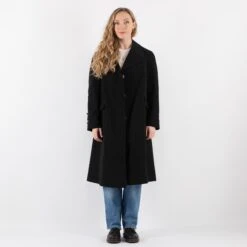 Vintage 70's Women Trench Coat In Black 9 Vintage 70's Women Trench Coat In Black -Northern Grip Square 0101