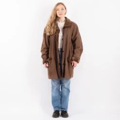 Vintage 80's Women Leather Sheepskin Coat In Brown 9 Vintage 80's Women Leather Sheepskin Coat In Brown -Northern Grip Square 0206 b6d65b12 0767 4cf8 b3b4 8cc584e12b76