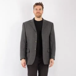 Vintage 70's Men Wool Blazer Jacket In Gray 9 Vintage 70's Men Wool Blazer Jacket In Gray -Northern Grip Square 0244 b7f214a8 4790 457f ae49 c2e29d49bfab