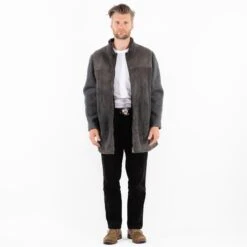 Vintage 90's Men Sheepskin Jacket In Gray -Northern Grip Square 0252 6181cdbd 5de9 4c73 9aae 2f9e4185ada8