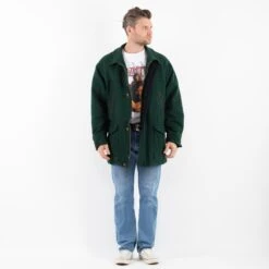 Vintage 90's Men Wool Blend Jacket In Green -Northern Grip Square 0256 8845953b dcae 4d10 b176 8b4acdd9cd87