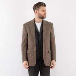 Vintage 90's Men Wool Blend Blazer Jacket In Gray -Northern Grip Square 0325 f3d59174 8ddb 4085 9608 b5730a2116a1