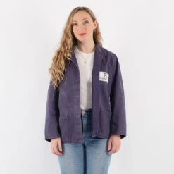 Vintage 70's Women Italian Work Jacket In Blue 7 Vintage 70's Women Italian Work Jacket In Blue -Northern Grip Square 0483