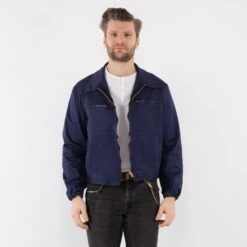 Vintage 80's Men Cropped Italian Military Jacket In Blue 9 Vintage 80's Men Cropped Italian Military Jacket In Blue -Northern Grip Square 0587