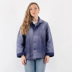Vintage 90's Women Sun Faded Work Jacket In Blue 9 Vintage 90's Women Sun Faded Work Jacket In Blue -Northern Grip Square 0593