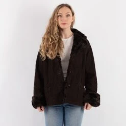 Vintage 00's Women Leather Sherpa Jacket In Brown 9 Vintage 00's Women Leather Sherpa Jacket In Brown -Northern Grip Square 0786 2414479a bd20 477b baf6 8d65c2e01358