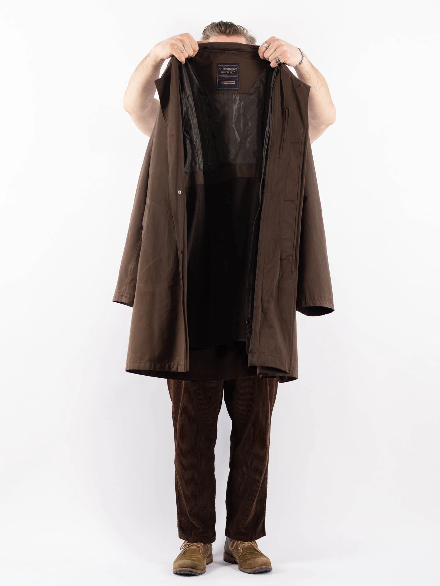 Vintage 00's Men Mac Coat In Brown 4 Vintage 00's Men Mac Coat In Brown - Image 4