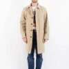 Vintage 00's Men Mac Coat In Beige