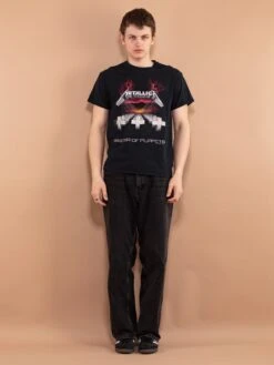 Vintage 00's Men T-shirt With Metallica Print