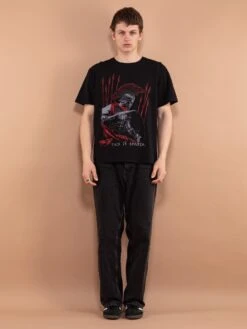 Vintage 00's Men T-shirt With Spartan Print