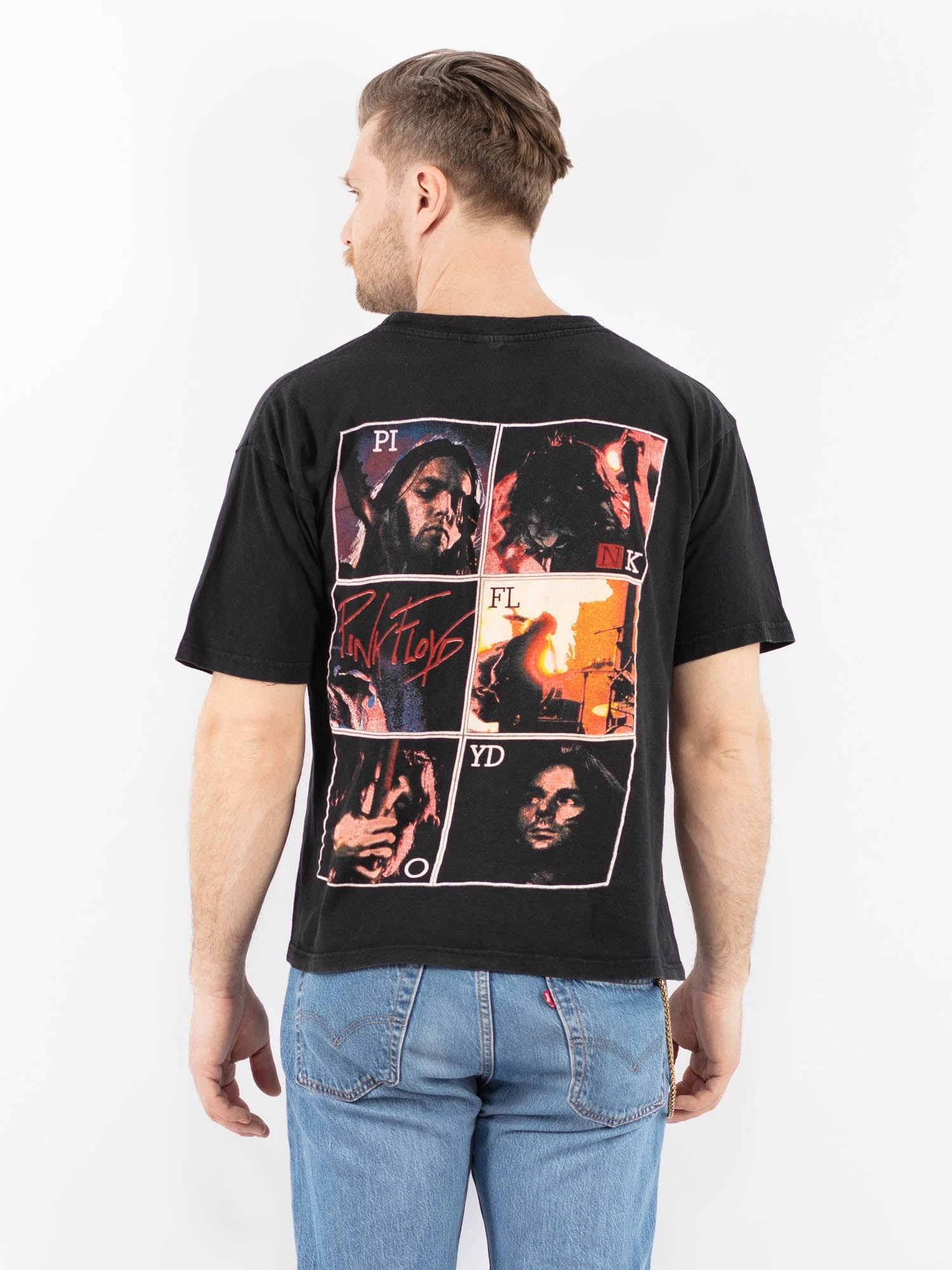 Vintage 00's Men Pink Floyd Print T-Shirt In Gray 2 Vintage 00's Men Pink Floyd Print T-Shirt In Gray - Image 2