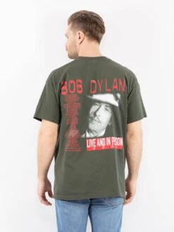 Vintage 00's Men Bob Dylan Print T-Shirt In Green 7 Vintage 00's Men Bob Dylan Print T-Shirt In Green -Northern Grip Vintage 00s Men T Shirt 0631