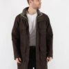 Vintage 00's Men Waxed Canvas Coat In Brown