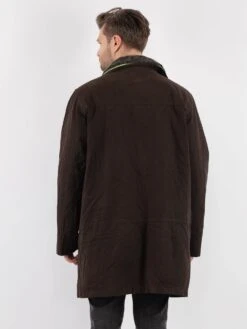 Vintage 00's Men Waxed Canvas Coat In Brown -Northern Grip Vintage 00s Men Waxed Canvas Coat 0296