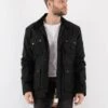 Vintage 00's Men Waxed Canvas Jacket In Black