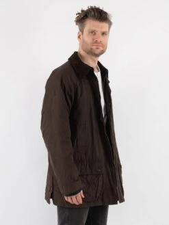 Vintage 00's Men Waxed Canvas Jacket In Brown 7 Vintage 00's Men Waxed Canvas Jacket In Brown -Northern Grip Vintage 00s Men Waxed Cotton Jacket 0225