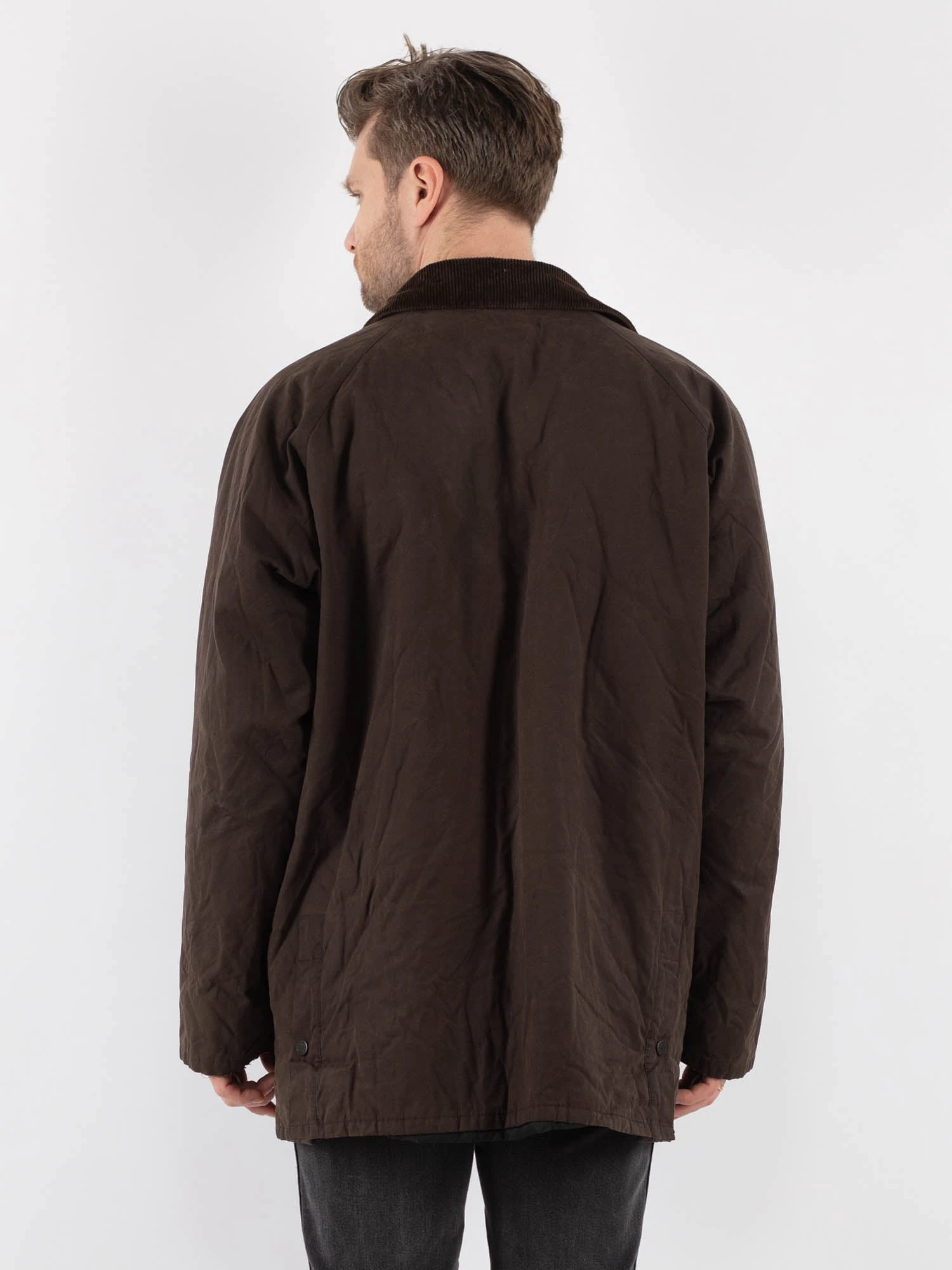 Vintage 00's Men Waxed Canvas Jacket In Brown 2 Vintage 00's Men Waxed Canvas Jacket In Brown - Image 2