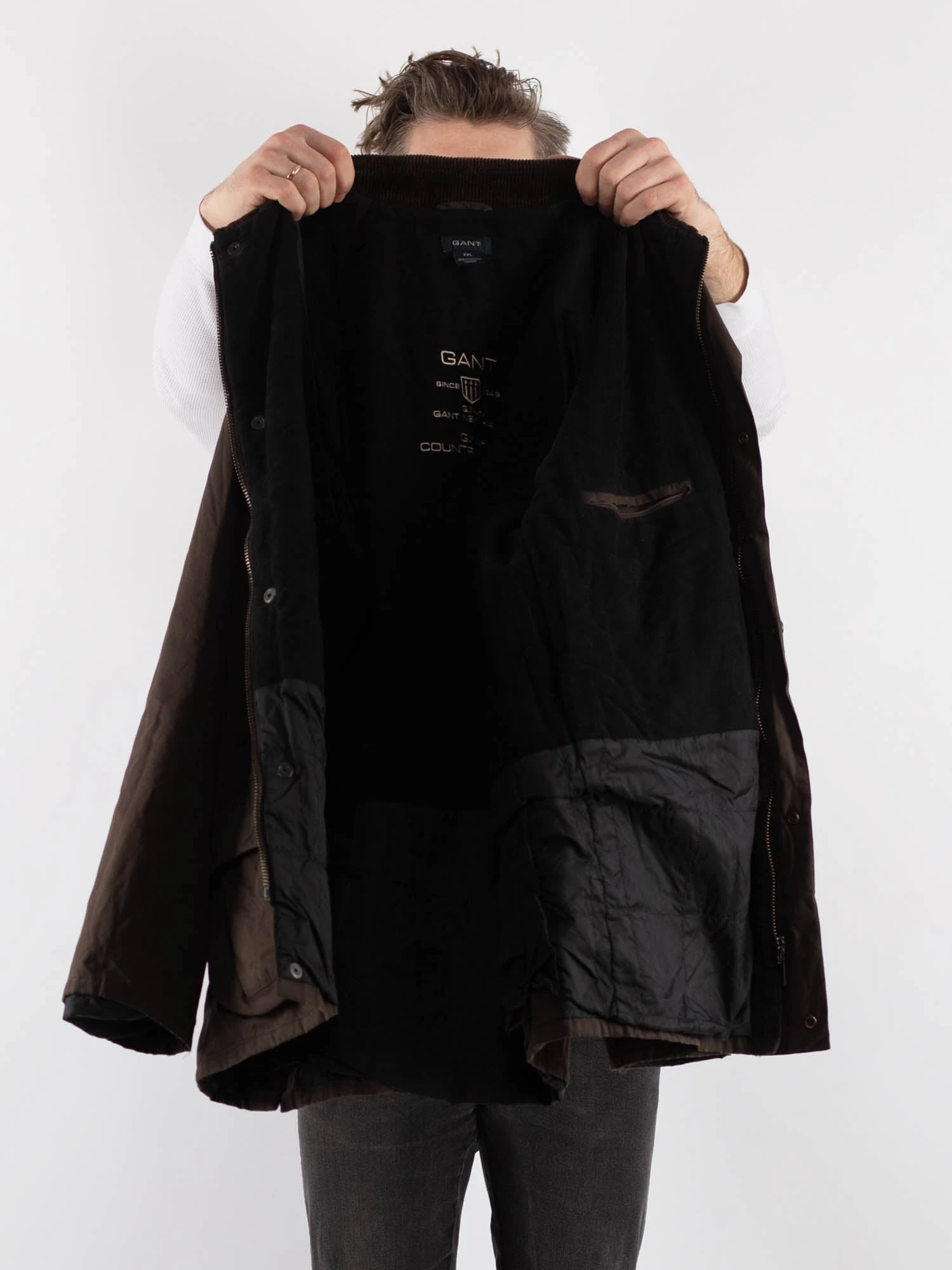 Vintage 00's Men Waxed Canvas Jacket In Brown 4 Vintage 00's Men Waxed Canvas Jacket In Brown - Image 4