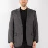 Vintage 00's Men Wool Blazer Jacket In Gray