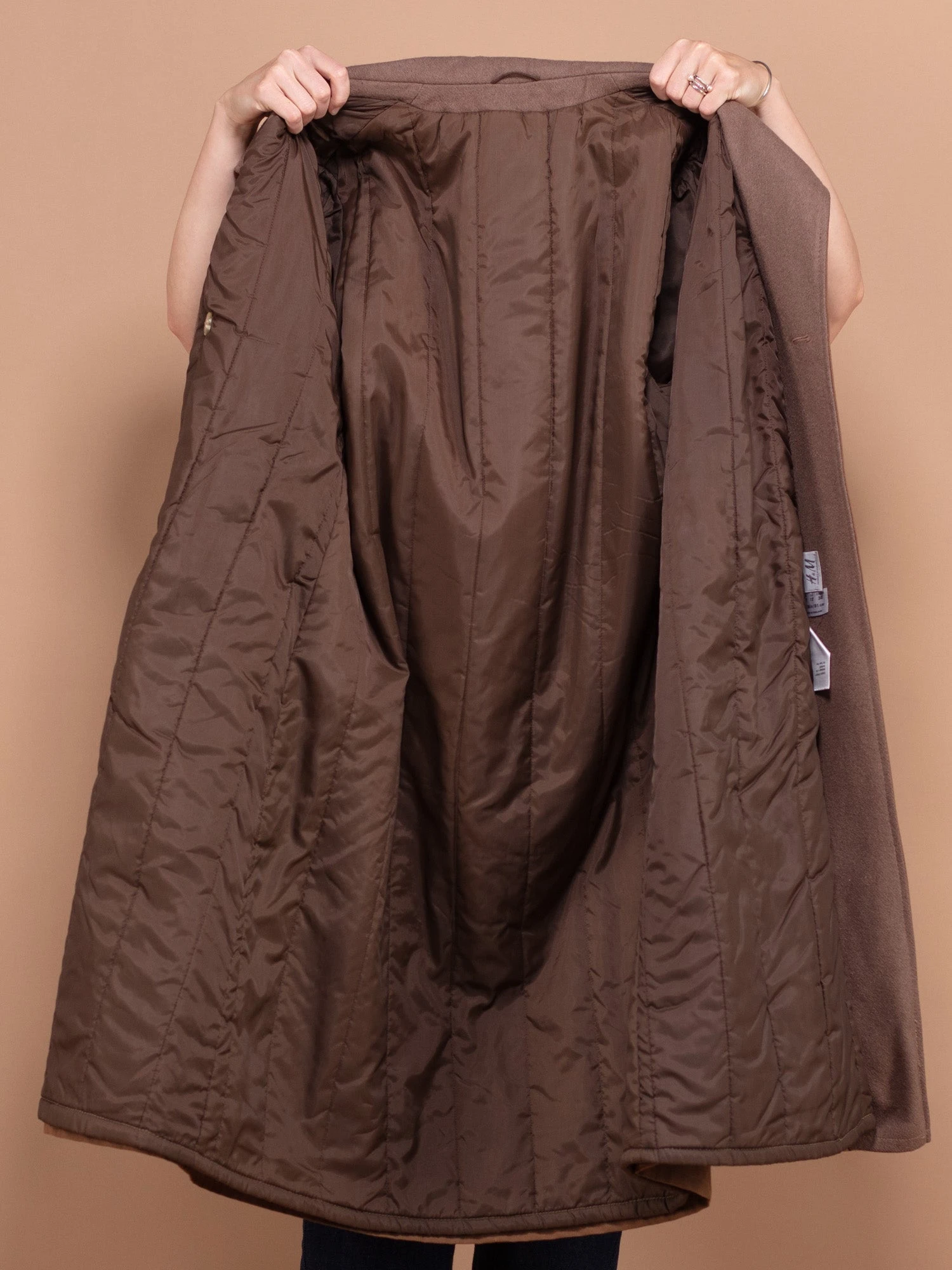 Vintage 00's Women Wool Blend Coat In Brown 4 Vintage 00's Women Wool Blend Coat In Brown - Image 4