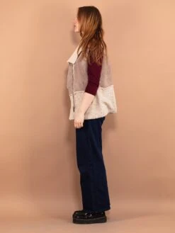 Vintage 00's Women Faux Sheepskin Vest In Light Brown 5 Vintage 00's Women Faux Sheepskin Vest In Light Brown -Northern Grip Vintage 00s Women Faux Sheepskin Vest Light Brown 0 3