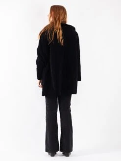 Vintage 00's Women Faux Suede Coat In Dark Blue 7 Vintage 00's Women Faux Suede Coat In Dark Blue -Northern Grip Vintage 00s Women Faux Suede Coat 0309