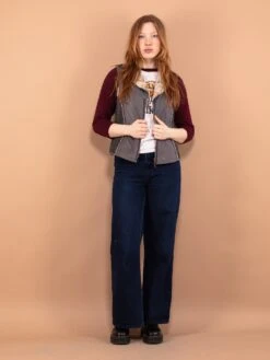 Vintage 00's Women Fleece Sherpa Vest In Gray