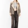 Vintage 00's Women Sheepskin Jacket In Gray