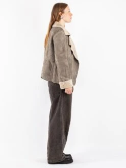 Vintage 00's Women Sheepskin Jacket In Gray 7 Vintage 00's Women Sheepskin Jacket In Gray -Northern Grip Vintage 00s Women Sheepskin Jacket 0738