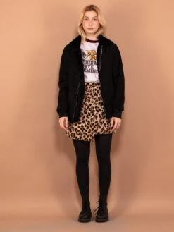 Vintage 00's Women Sherpa Jacket In Black